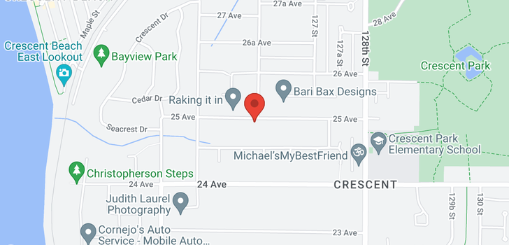 map of 12588 25 AVENUE